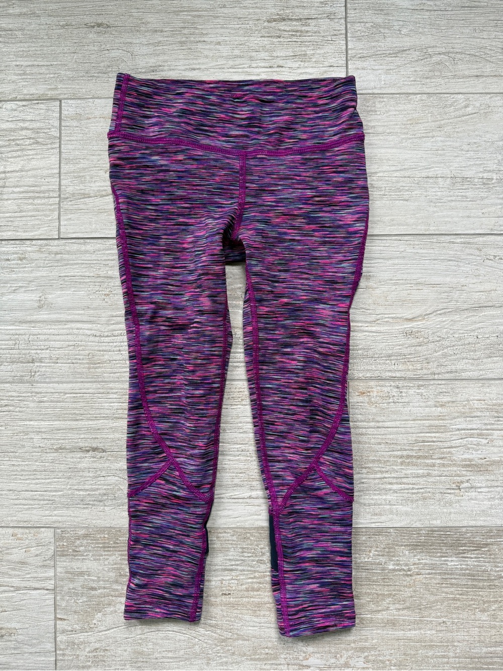 Pink and Purple Space-Dye 4T Kids Leggings